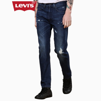 Levi\'s李维斯春季522系列男士标准窄脚破洞做旧牛仔裤16882-0132 牛仔色 31 32