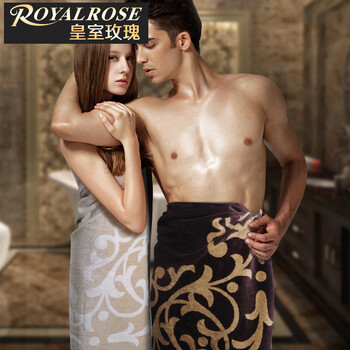 
                                        Royalrose皇室玫瑰 毛巾浴巾全棉埃及长绒棉加厚吸水纯棉浴巾单条装 月光倾城 杏色                