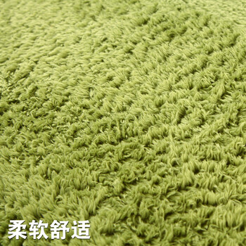 
                                        昕彤美家 地毯 丝毛绒加厚防滑可机洗 慢回弹超细纤维吸水 绿色 120*160cm                