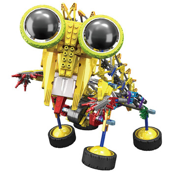 大眼机器人 合体 塑料拼插电动积木玩具 3d立体拼插电动积木玩具 3025