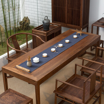 木成居新中式禅意实木家具茶桌椅组合客厅茶几仿古功夫泡茶桌茶台书法