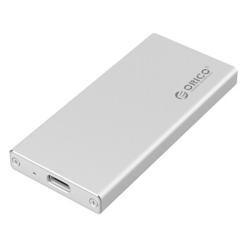 Orico MSA Msata硬盘 全铝盒笔记本固态硬盘盒SSD SATA3硬盘盒 MSA-UC3-Type-c硬盘盒--银色