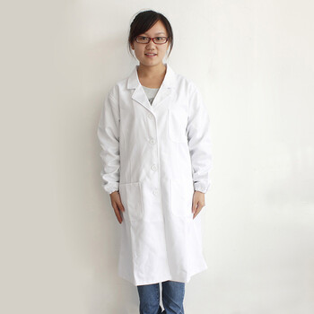 一口米 白大褂 春秋季长袖 抗菌防臭工作服 化学实验服 医生工装工作服 护士服 男女 175