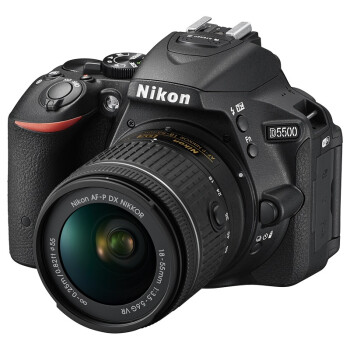 尼康（Nikon） D5500 单反套机（AF-P DX尼克尔18-55mm f/3.5-5.6G VR）黑色