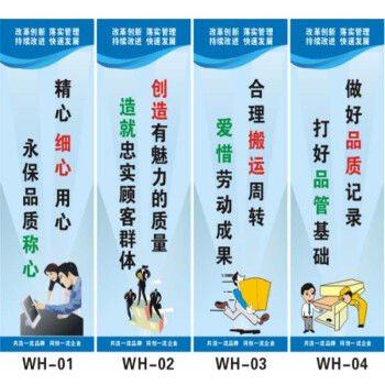 工厂车间标语品质管理挂图公司质量安全海报企业生产现场宣传画下单不