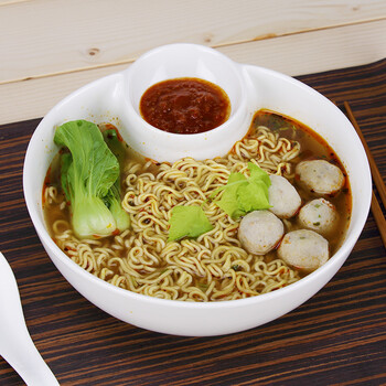 格丽餐具面碗 创意泡面碗饺子碗 实用简洁碗具 饭碗汤碗陶瓷碗大碗 不含托盘和筷勺