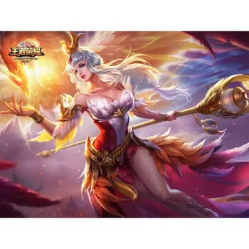 王者荣耀海报周边李白韩信超大墙纸装饰画宿舍动漫游戏贴纸壁纸 王