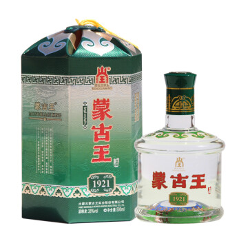 蒙古王白酒38度绿包 清香型单瓶500ml