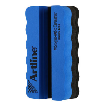 旗牌（Shachihata）办公文具会议凹槽磁性可吸附白板擦易刷白板刷 5.8*10.8cm 蓝色 ERT-MMC