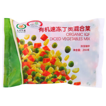 有机丁类混合菜 260g  速冻蔬菜  生鲜  混合菜 有机蔬菜 蔬菜 冷冻混合菜