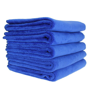 天气不错（Good Weather）高品质超细纤维洗车毛巾 擦车毛巾吸水毛巾加厚型 30*70cm五条装 蓝色