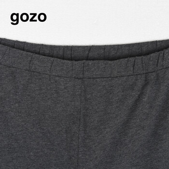 gozo  秋季新款  打底裤  清新印花由脚边蔓延  GC4A301500 深灰色 L