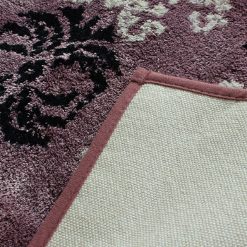 
                                        屋尔美 客厅欧式提花地毯垫客厅茶几 紫色优雅 80*120cm                
