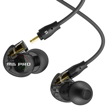 MEELECTRONICS M6PRO专业舞台监听耳机入耳式 可换线HiFi线控耳机  黑色