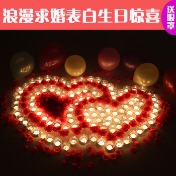 生日表白礼物浪漫led电子蜡烛灯套餐 求婚道具 布置遥控电子蜡烛开关电子蜡烛套餐 电子版(B套餐) 蜡烛灯遥控款