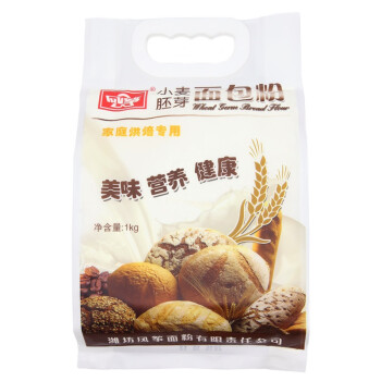 【京东超市】风筝 小麦胚芽面包粉 高筋小麦粉 1kg