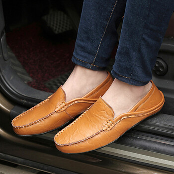 缇可春韩版豆豆鞋男士两穿驾车休闲鞋真皮潮鞋