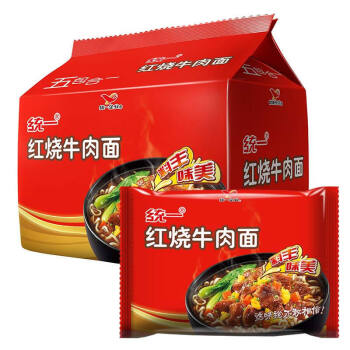 统一100红烧牛肉面 方便面 泡面 袋装五合一