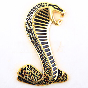 途欢 改装车贴金属眼镜蛇蝰蛇车标 野马中网标