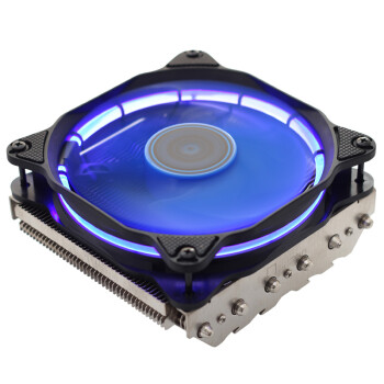乔思伯（JONSBO）HP625日食蓝 CPU散热器（多平台/6热管/下吹CPU散热器/12CM温控日食光效风扇/附带硅脂）