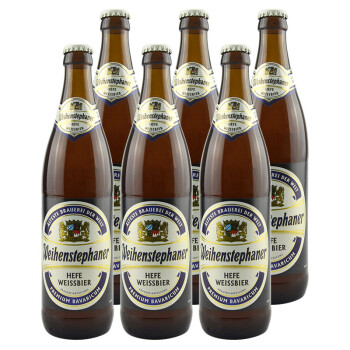 德国原装进口白啤酒维森白啤酒 weihenstephaner 500ml*6瓶