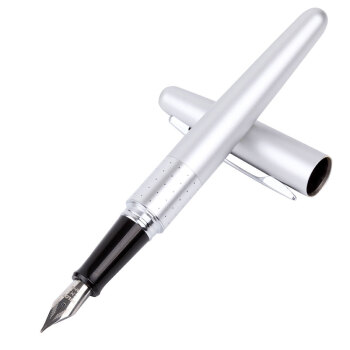 百乐(Pilot) 78G升级版速写钢笔/墨水笔 金属笔杆 88G 银色波点 F尖0.5