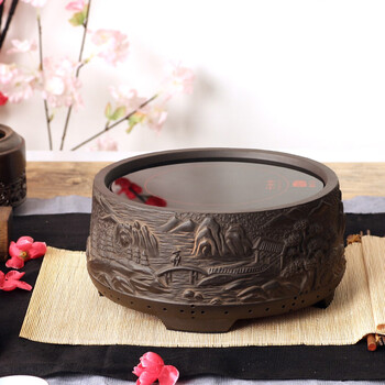 左器 台湾茶炉铁壶专用炉田园风静音电陶炉电茶炉老岩泥电陶炉
