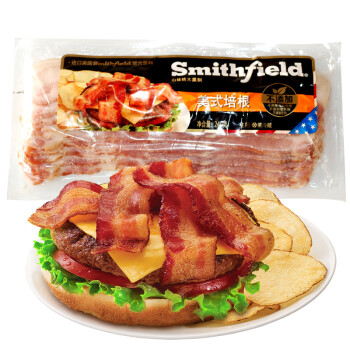 双汇 Smithfield/史密斯美式培根 早餐培根肉片 进口猪肉手抓饼披萨肉片240g