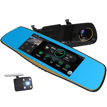 航仪智能语音声控双镜头带电子狗 高德地图高