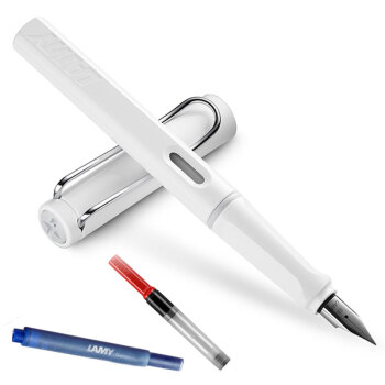凌美(Lamy) 钢笔/墨水笔 狩猎者 恒星系列  Safari狩猎者亮白色 F尖/0.5