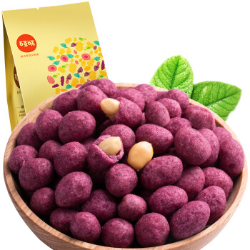 百草味 坚果炒货花生米 紫薯花生180g/袋 休闲零食特产小吃食品