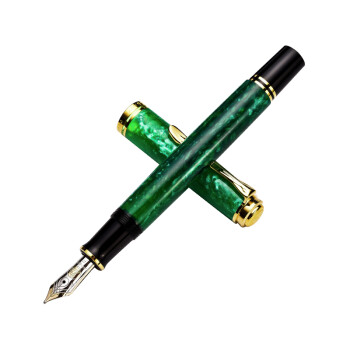 限量收藏款 Pelikan百利金钢笔14K金尖M600翡翠绿特别版墨水笔 F尖