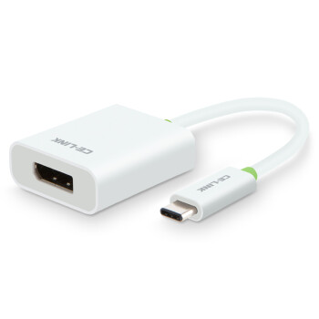 CE-LINK 1103 Type-C转DP转换器 转接头 USB3.1转DisplayPort适配器 USB-C 转 MacBook投影仪电视连接器 白色
