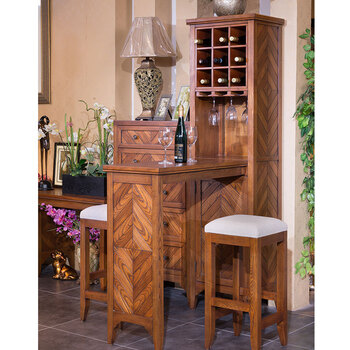 美式乡村酒吧柜家用吧隔断柜饰品摆件客厅实木