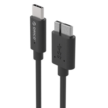 奥睿科（ORICO） LCU USB3.1/Type-c转MicroUSB3.0数据转接线0.2米黑色 三星手机移动硬盘数据充电连接线