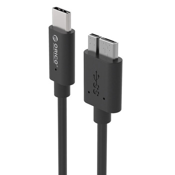 奥睿科（ORICO） LCU USB3.1/Type-c转MicroUSB3.0数据转接线0.2米黑色 三星手机移动硬盘数据充电连接线