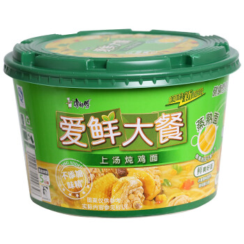 【京东超市】康师傅 方便面（KSF）爱鲜大餐 上汤炖鸡碗面 98g 泡面桶装