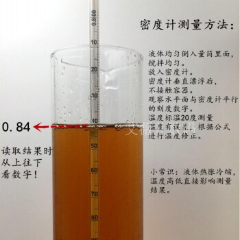 汽油柴油密度计柴油密度计比重计汽油比重计汽油密度计 0.7-0.