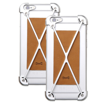 d-park iphone6s手机壳 6s plus手机套 金属边框防摔保护壳 适用于苹果 银色4.7寸+贴皮