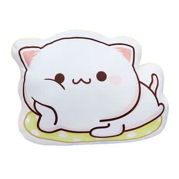 抱枕表情 蜜桃猫 表情包小抱枕宿舍靠枕可爱卡通沙发抱枕靠枕 蜜桃猫