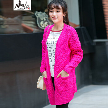 惑许 2014秋季新款韩版大码<em>女装</em>纯色宽松<em>中长</em>