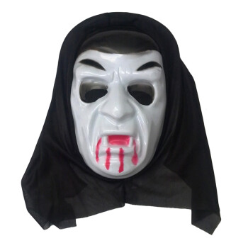 欢乐派对 万圣节面具表演演出道具带头套恐怖面具骷髅面具吓人鬼面具 单片面具E款