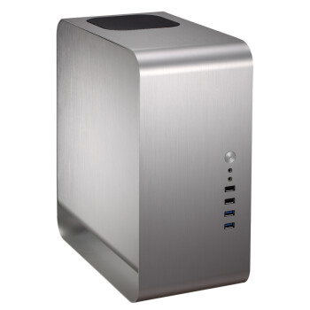 乔思伯（JONSBO）UMX1-PLUS 银色 MINI-ITX机箱（支持ITX主板/全铝外壳/ATX电源/130MM高内散热器）