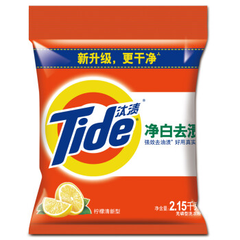 【京东超市】汰渍净白去渍无磷洗衣粉柠檬清新型2.15千克