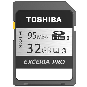 东芝(TOSHIBA）32GB R95M/S-W75M/S SDHC Class10 UHS-I U3 极至超速存储卡 支持4K高清