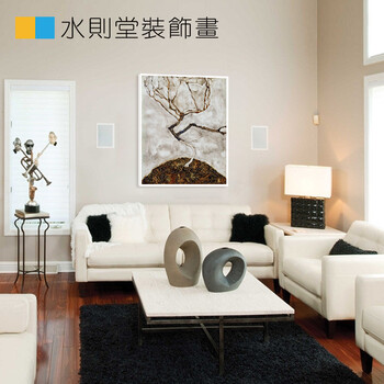 新款名家之作 树之舞 现代简约客厅沙发背景墙画餐厅挂画无框画 白框 80*120整套尺寸