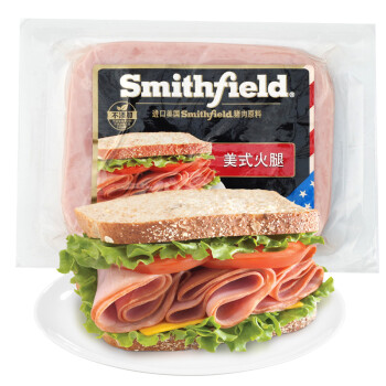 双汇Smithfield史密斯美式火腿 汉堡火腿片 早餐火腿片220g