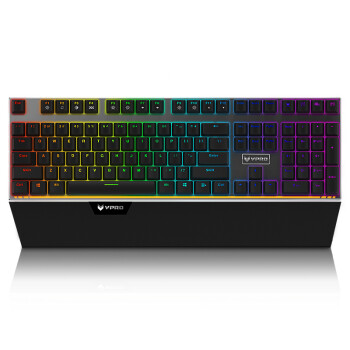 雷柏（Rapoo） V720 RGB全彩背光 电竞机械键盘 黑色 茶轴