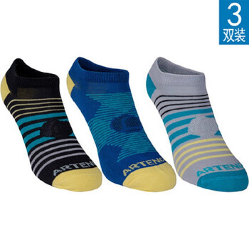 迪卡侬运动袜男袜女袜夏童短袜船袜低帮浅口薄款透气袜子artengo v