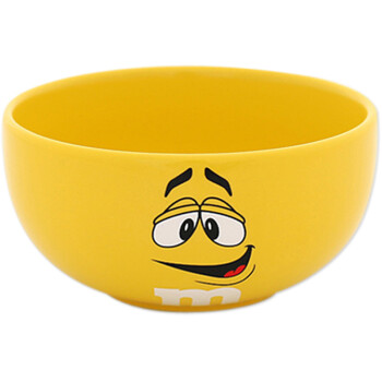 M&M\'s 沙拉碗糖果糖汤碗大容量 黄色笑脸 陶瓷碗